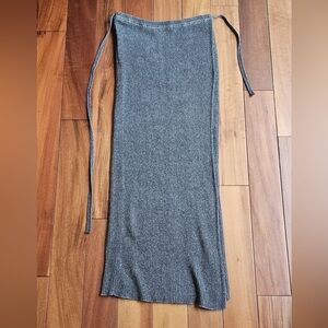 Free People Ribbed Knit Gray Skirt